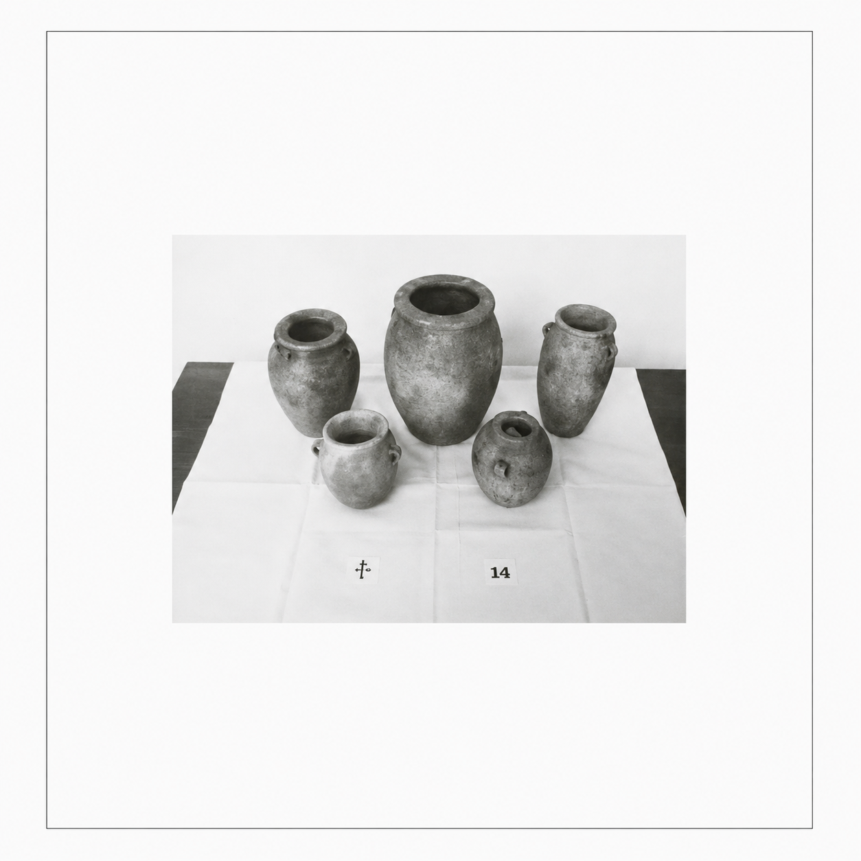 Group of Five Coptic Marble Vessels